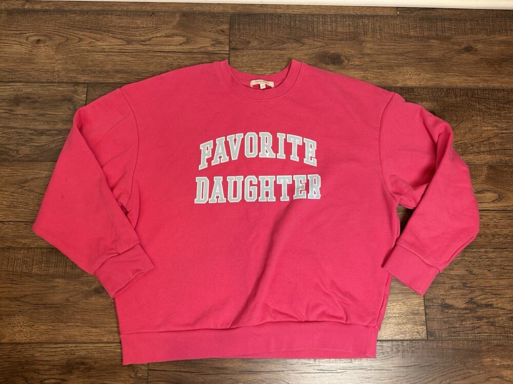 Favorite Daughter Collegiate Crewneck Sweatshirt Pink Women’s Sz Medium